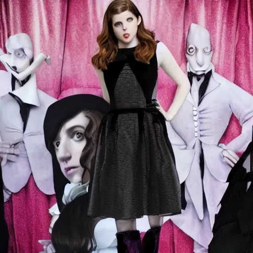 Image similar to anna kendrick in a tim burton movie