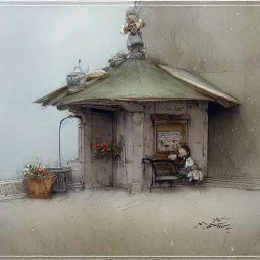 Image similar to (((((2100s bus stop . muted colors.))))) by Jean-Baptiste Monge !!!!!!!!!!!!!!!!!!!!!!!!!!!