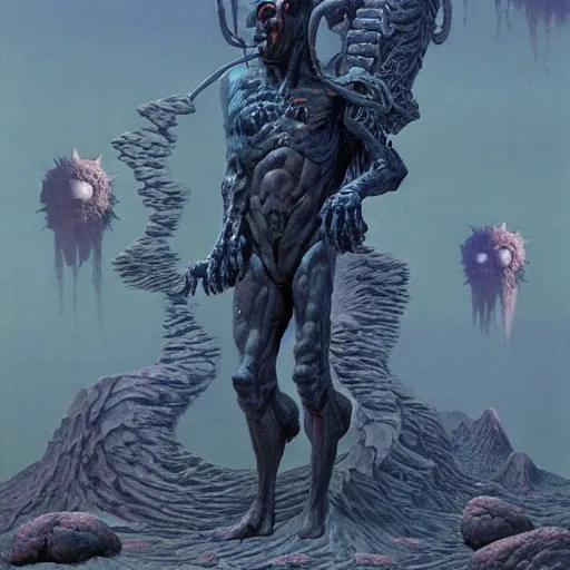 Image similar to epic digital masterpiece by Wayne Barlowe