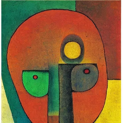 Prompt: Painting of the human brain by Paul Klee