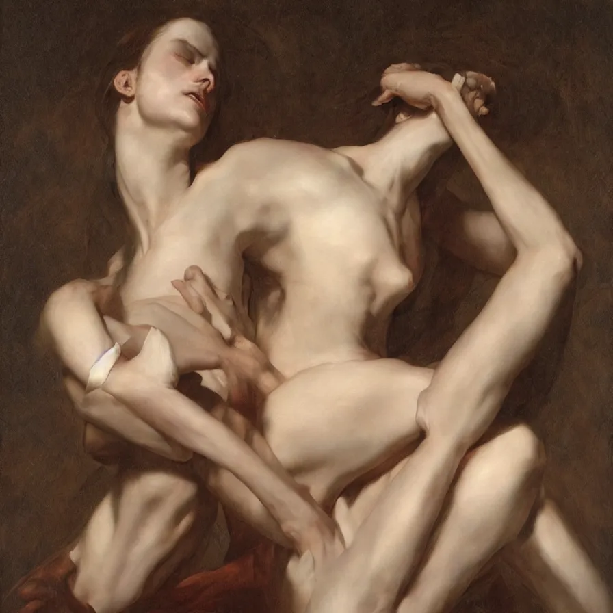 Image similar to Artwork by Roberto Ferri.