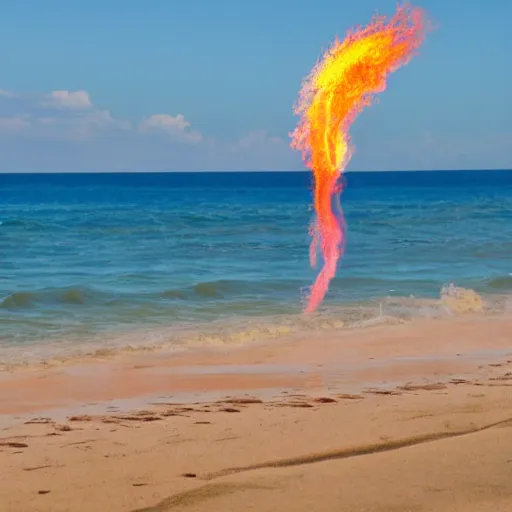 Image similar to flaming. beach,