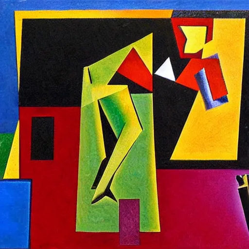 Prompt: Samuel Veksler Jazz Party Cubism