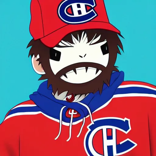 Image similar to anime Portrait of Youppi the Habs Montreal Canadiens Mascot as a very cute powerful and friendly pokemon, highly detailed anime, high evolution, 1990s, legendary, smooth, sharp focus, dynamic lighting, intricate, trending on ArtStation, illustration pokemon, art by WLOP