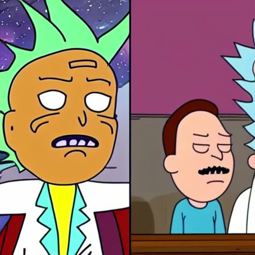 Prompt: elon musk in rick and morty
