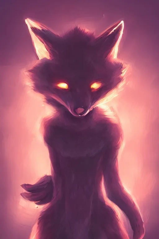 Image similar to a fox fursona, trending on artstation, by kawacy, furry art, digital art, cyberpunk, high quality, backlighting