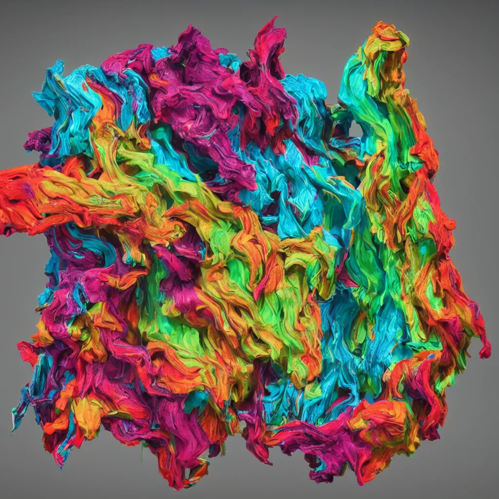 Image similar to painful pleasures by lynda benglis, octane render, colorful, 4 k, 8 k