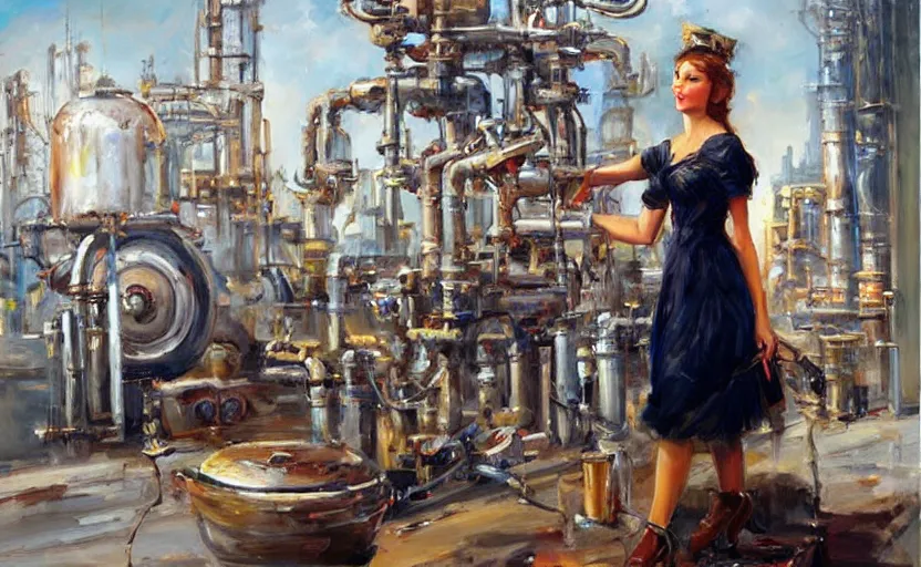 Image similar to Industrial complex. By Konstantin Razumov, highly detailded