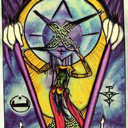 Image similar to tarot art voodoo magick realm cast