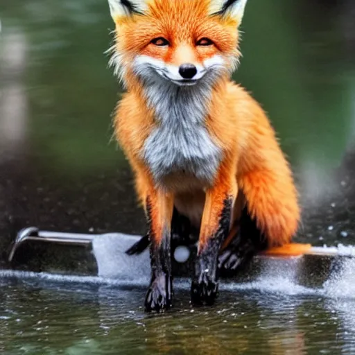 Image similar to 🦊 fox bubble bath 🛀