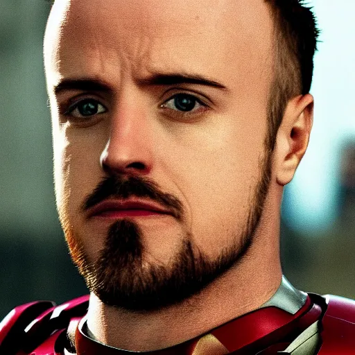 Image similar to Jessie Pinkman is Ironman starring in Ironman-5 release date 2033