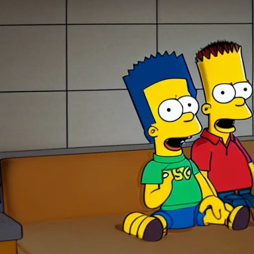 Image similar to bart simpson goes to college in the simpsons Pixar animated, Octane render, directed by alan parker, full HD, cinematic lighting, award winning, anatomically correct