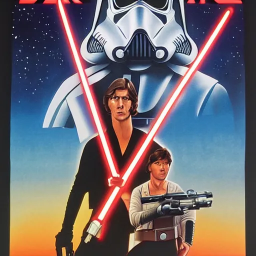 Image similar to Star Wars A New Hope Poster in the art style of Georgia O'keeffe