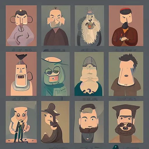 Image similar to character illustrations by matthew lyons