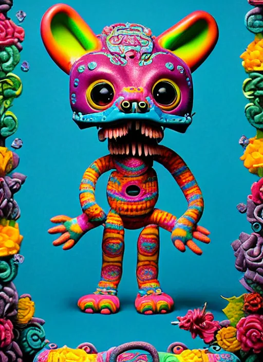 Image similar to colorful cute tlaloc alebrije by mark ryden and dean ellis, octane, insanely detailed