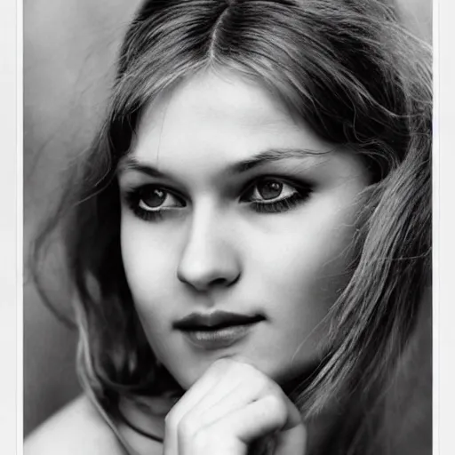 Image similar to beautiful ukrainian young woman by terry o'neill