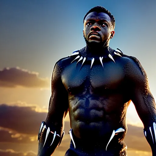 Image similar to film still of KSI as Black Panther