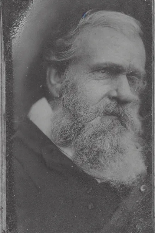 Image similar to a Daguerreotype photograph of a grizzled old sea captain