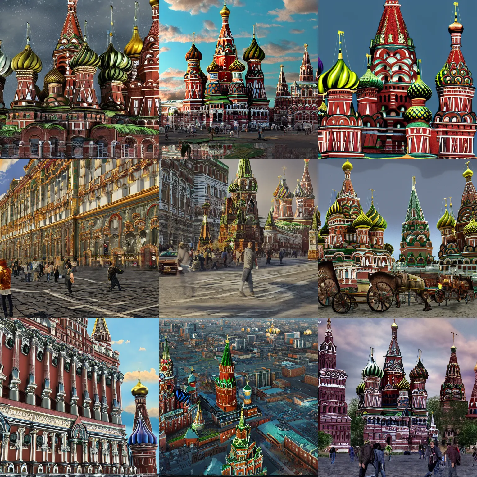 Prompt: pioneers are building moscow, full body, high detail of the faces, super - resolution, ycbcr, massive, ternary, ray tracing reflections, textured, anti - aliasing, insanely detailed and intricate, hypermaximalist, elegant, ornate, hyper realistic, super detailed,