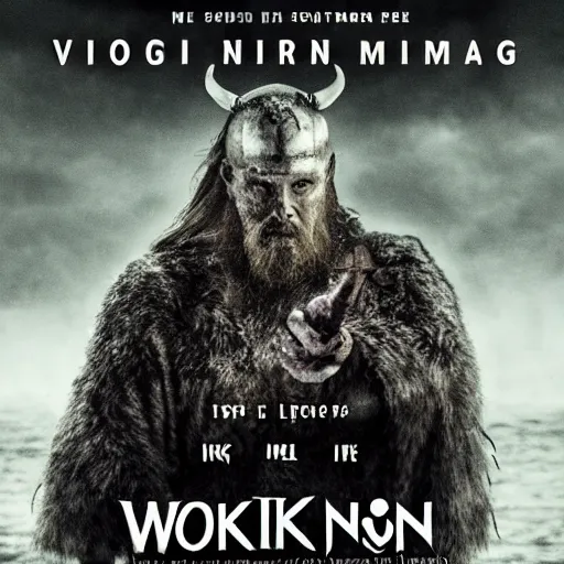 Image similar to movie poster for the horror film Viking man (2025),