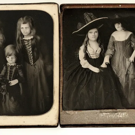 Image similar to tintype photo of halloween in 1 7 5 0,