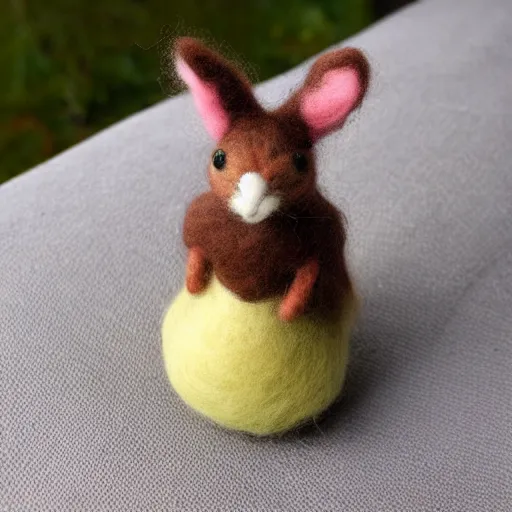 Sad bunny I made with wool felting : r/Needlefelting