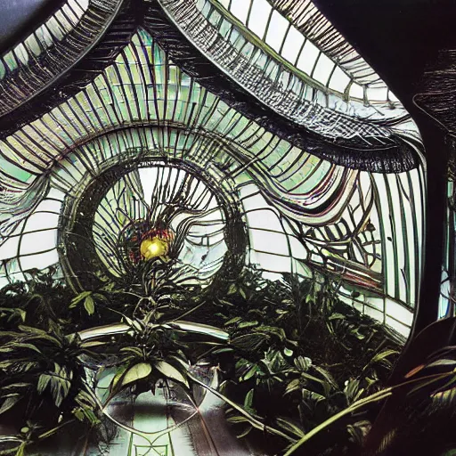 Image similar to old photo overgrown zaha hadid alphonse mucha spaceship symmetry godraysruins in jungle sunlight