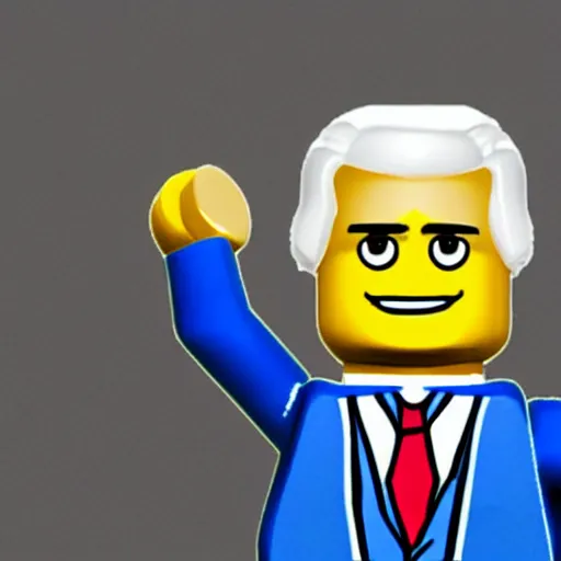 Prompt: joe biden made of lego