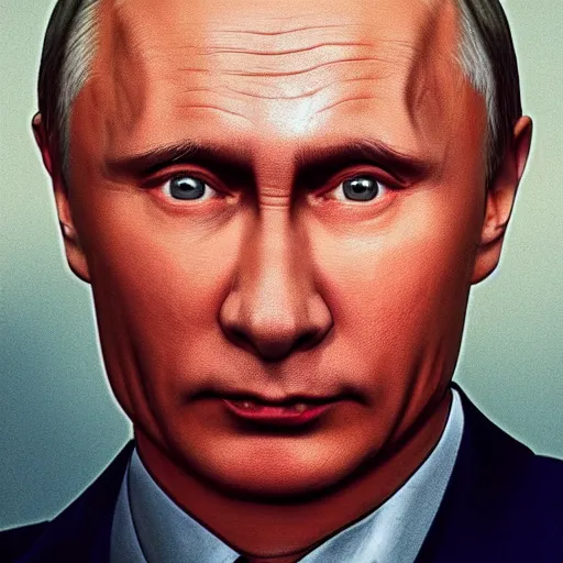 Prompt: portrait of vladimir putin who became an ugly retarded lovecraftian monstrosity, photo - realistic, color image, 2 k, highly detailed
