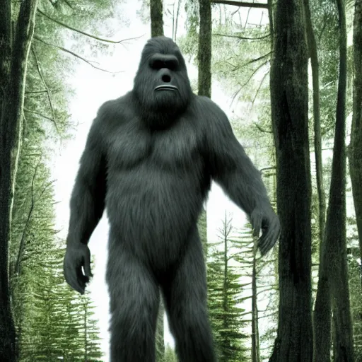 Image similar to bigfoot hunting a human