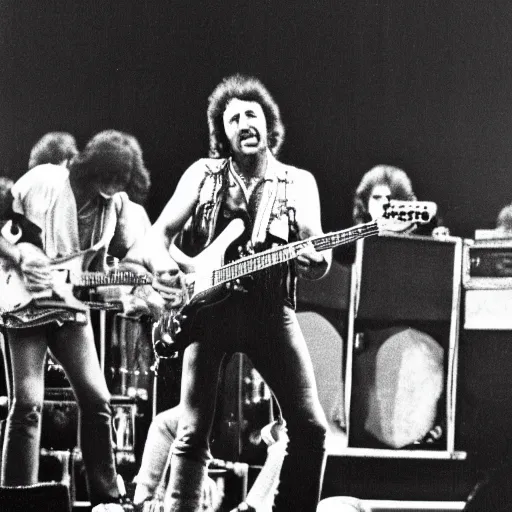 Prompt: 3 5 mm macro photograph of bruce springsteen performing on stage with the grateful dead in 1 9 7 7