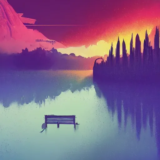 Image similar to landscape, by alena aenami and beeple and salvador dali