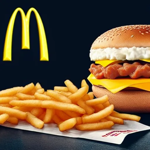 Image similar to McDonalds promotional image introducing the new McShushi. 8k. Advert.