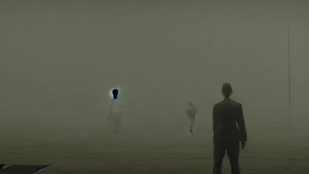 Prompt: a strange, orwellian dreamscape by jakub gazmercik, max masnyy, jakub gazmercik, patrick faulwetter, film still from the movie directed by denis villeneuve