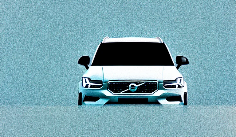 Image similar to a beautiful, minimal. sharp focus, clean lines, vector art. white volvo xc 4 0. vaporwave ombre rendering. outrun style. in the style of a travel poster. trending on artstation. recommended for you behance. by chris moore. by edward hopper. ambient occlusion. digital matte painting. metropolis filmic. gotham city.