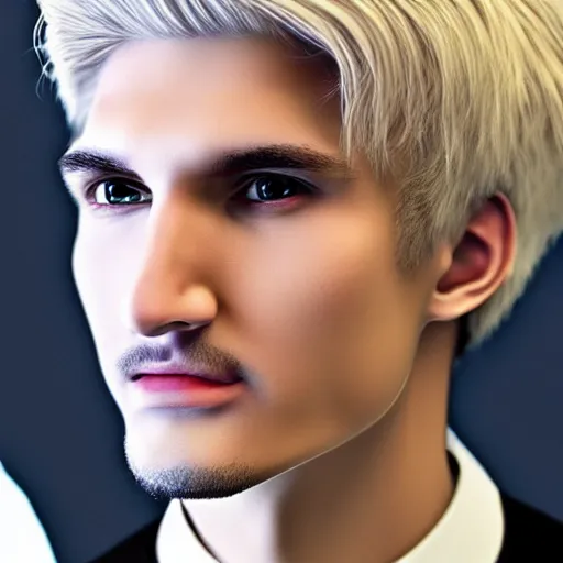 Image similar to really handsome gigachad xqc, portrait photograph : : realistic : : 1 dslr : : 1 - - quality 2