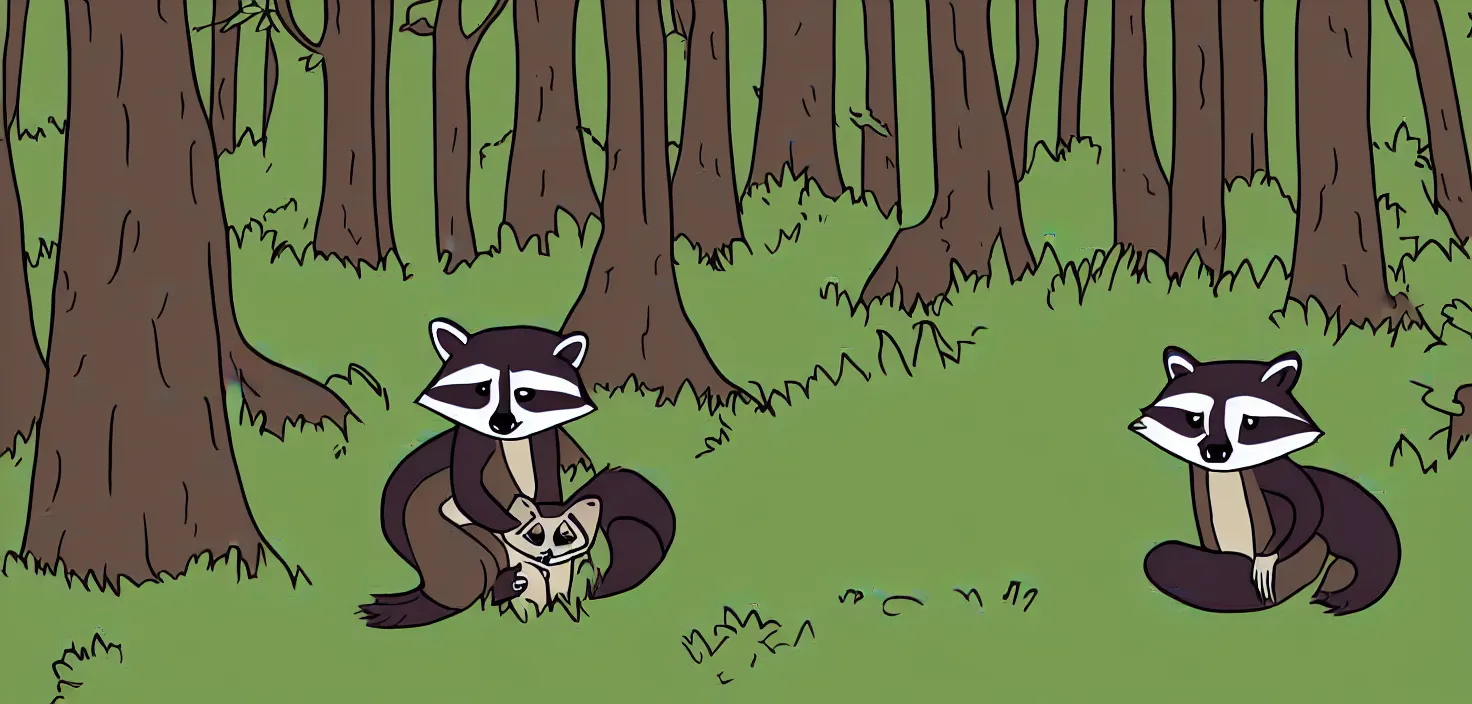 Image similar to raccoon in forest by waneella