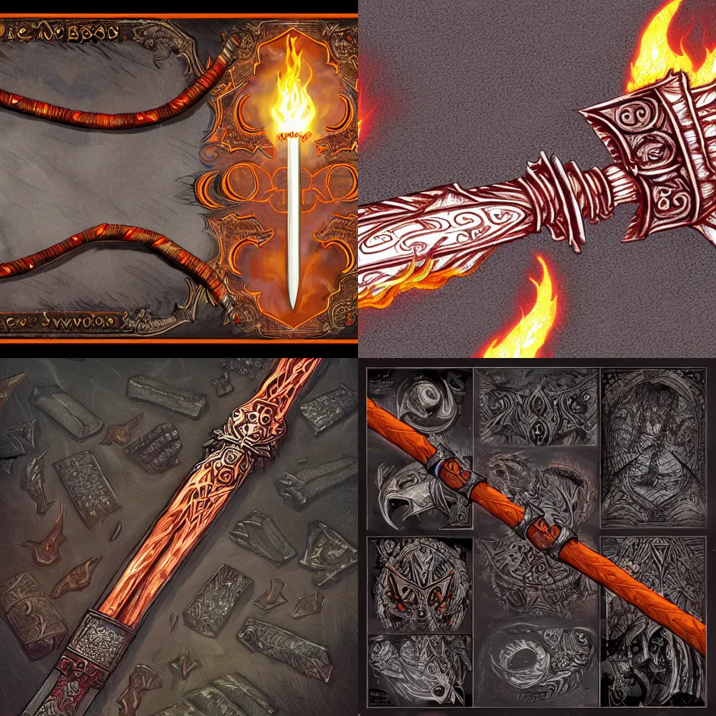 fire fantasy weapons