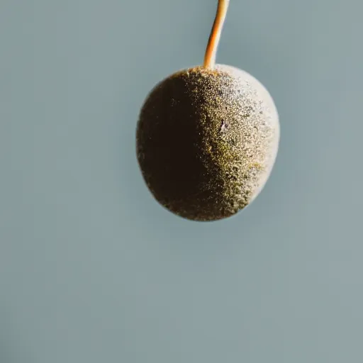 Image similar to macro portrait of a seed, studio photo, neutral tones