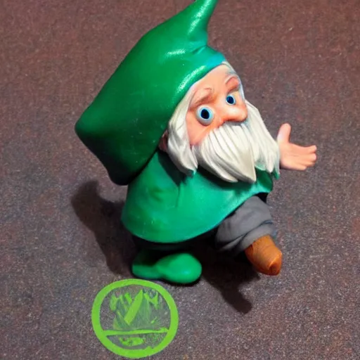 Prompt: a gnome that loves pinching bottoms