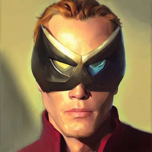 Image similar to greg manchess portrait painting of partially armored paul bettany aka vision as overwatch character, medium shot, asymmetrical, profile picture, organic painting, sunny day, matte painting, bold shapes, hard edges, street art, trending on artstation, by huang guangjian, gil elvgren, ruan jia, greg rutkowski, gaston bussiere