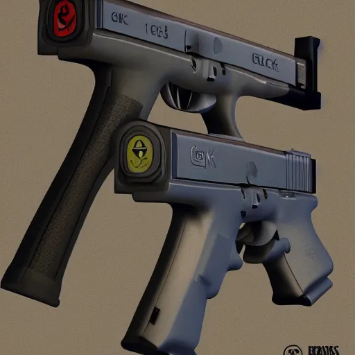 Image similar to Glock 19 movie poster, made by Pixar studios