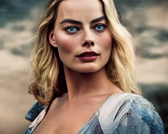 Prompt: a beautiful mix of margot robbie and bar refaeli, hyper realistic face, beautiful eyes, cinematic, long shot, hyper detailed, 8 5 mm photograph, 8 k resolution, film still, sharp lens, wide lens