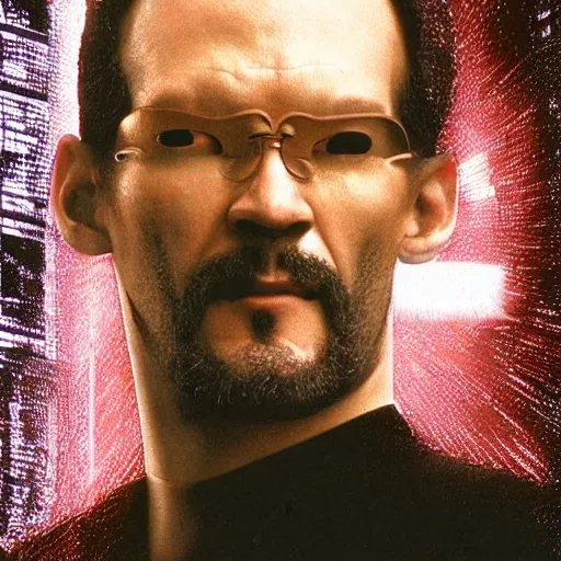 Image similar to John Calvin as Neo in the Matrix