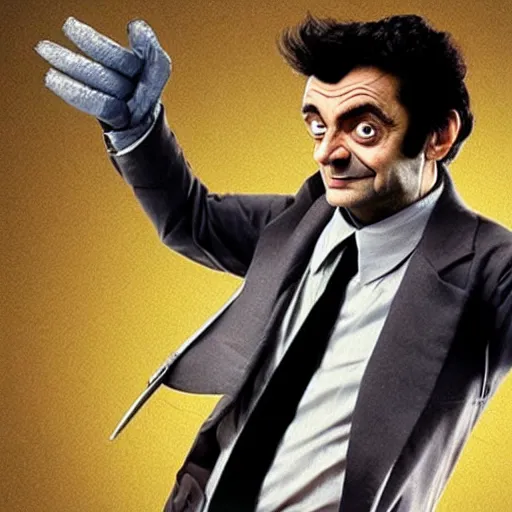 Image similar to Mr. Bean as Wolverine