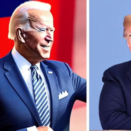 Prompt: Joe Biden and Donald Trump as Pixar characters