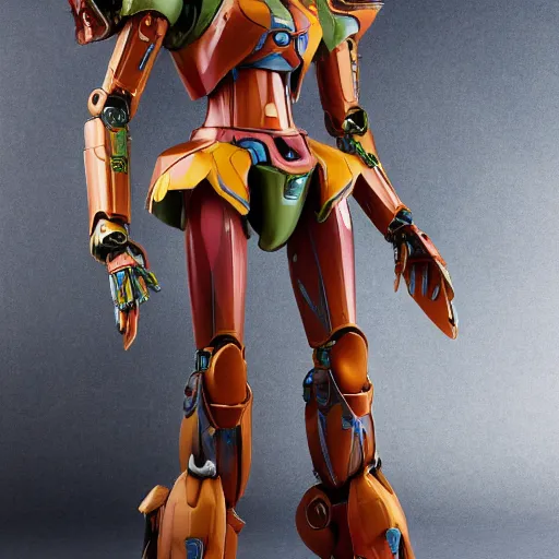 Image similar to futuristic nymphaea mecha waterlily upper body flower claws, sepals forming helmet, floral details, nymphaea, 8 k hd resolution, barbatos gundam with floral inlay, bandai box art, star wars, makoto kobayashi, frank gehry, raymond swanland