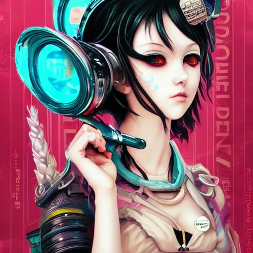 Image similar to Lofi BioPunk BioShock portrait of anime waifu style by Tristan Eaton Stanley Artgerm and Tom Bagshaw