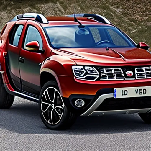 Image similar to A crossover between a Bugatti and a Dacia Duster