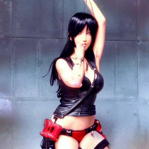 Prompt: tifa lockheart by masamune shirow